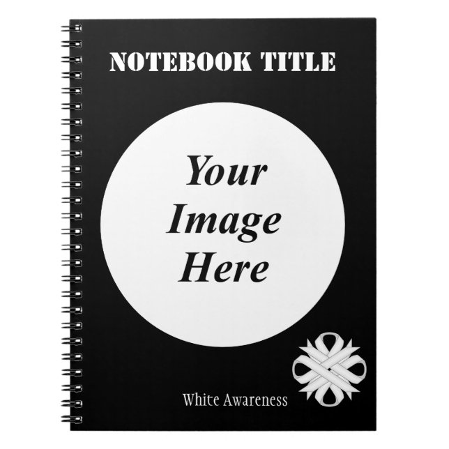 White Clover Ribbon Template by Kenneth Yoncich Notebook (Front)