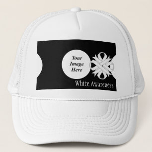 White Clover Ribbon Template by Kenneth Yoncich Trucker Hat