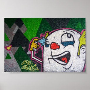 White Clown Poster