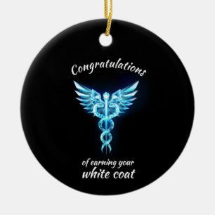 White Coat Ceremony Crystal Medical  Ceramic Ornament