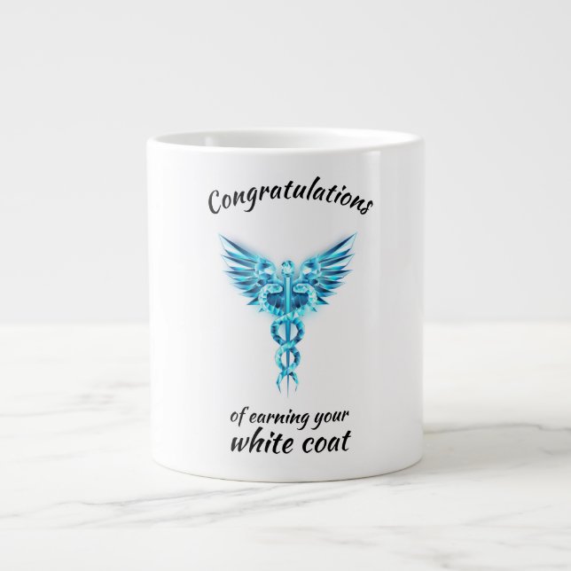 White Coat Ceremony Crystal Medical  Large Coffee Mug (Front)