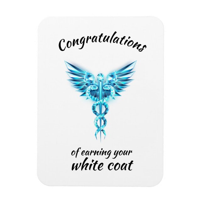 White Coat Ceremony Crystal Medical  Magnet (Vertical)
