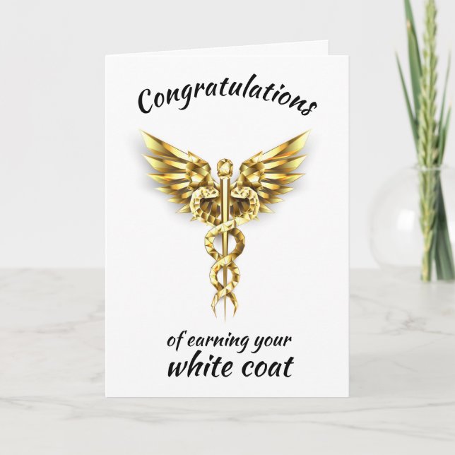 White Coat Ceremony Gold Medical  Card (Front)