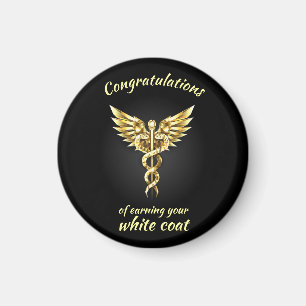 White Coat Ceremony Gold Medical  Magnet