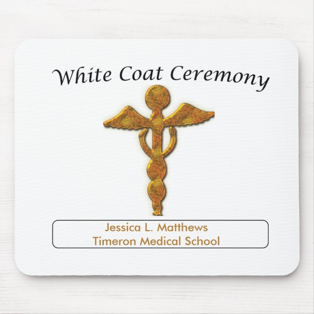 White Coat Ceremony Gold Medical, Mousepad (Front)