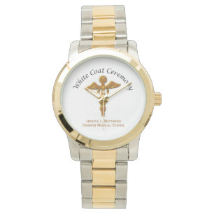 White Coat Ceremony Gold Medical, Round Gifts Watch
