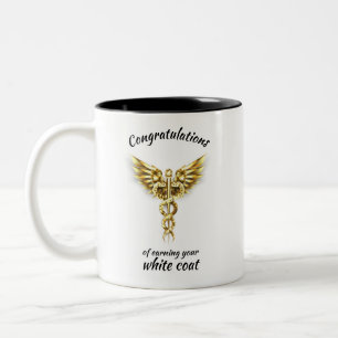 White Coat Ceremony Gold Medical  Two-Tone Coffee Mug