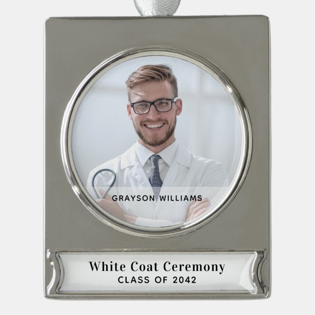 White Coat Ceremony Medical Photo Ornament (Front)
