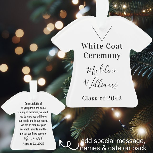White Coat Ceremony Ornament (Creator Uploaded)