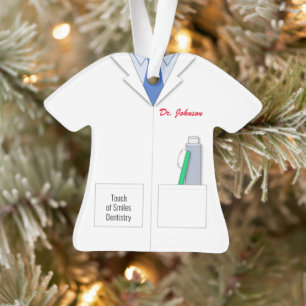White Coat Dentist Profession Ornament