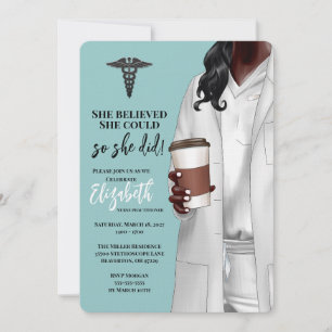 White Coat Medical School Graduation Invitation