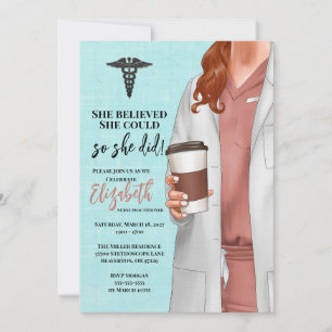 White Coat Medical School Graduation Invitation