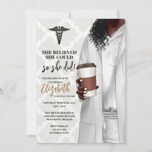 White Coat Medical School Graduation Invitation