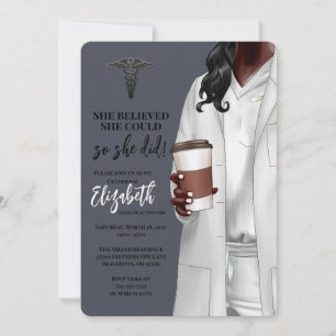 White Coat Medical School Graduation Invitation