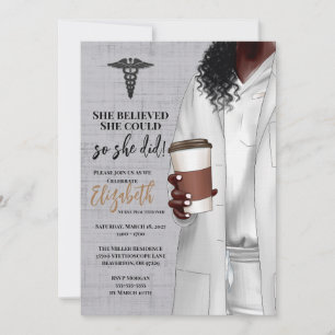 White Coat Medical School Graduation Invitation