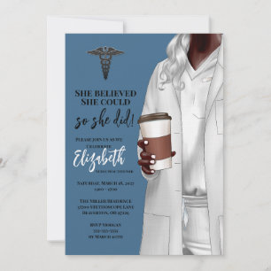 White Coat Medical School Graduation Invitation