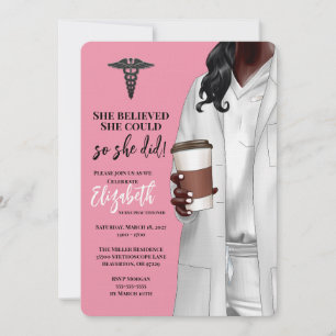White Coat Medical School Graduation Invitation