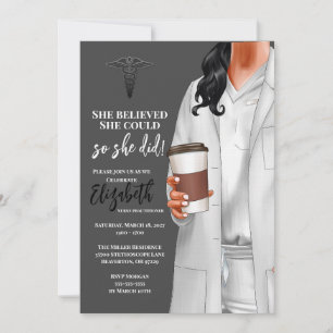 White Coat Medical School Graduation Invitation