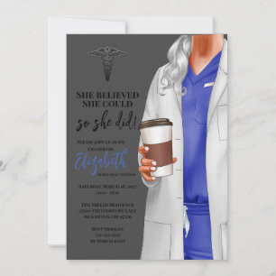 White Coat Medical School Graduation Invitation