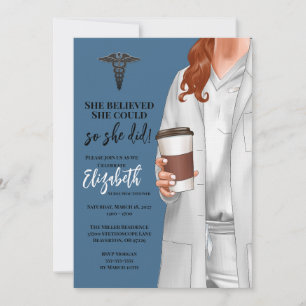 White Coat Medical School Graduation Invitation