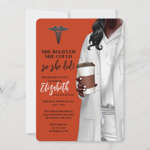 White Coat Medical School Graduation Invitation