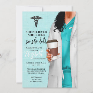 White Coat Medical School Graduation Invitation