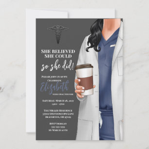 White Coat Medical School Graduation Invitation