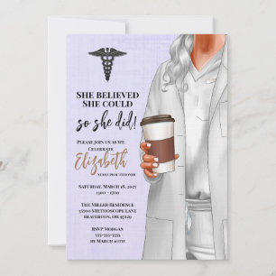 White Coat Medical School Graduation Invitation