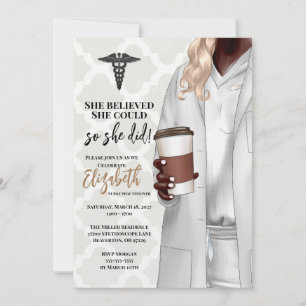 White Coat Medical School Graduation Invitation