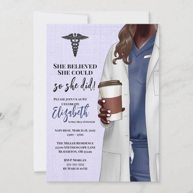 White Coat Medical School Graduation Invitation (Front)