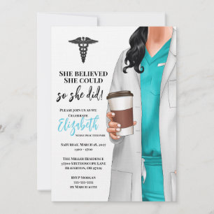 White Coat Medical School Graduation Invitation