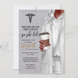White Coat Medical School Graduation Invitation