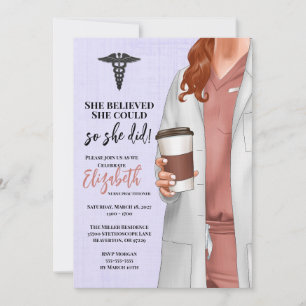 White Coat Medical School Graduation Invitation