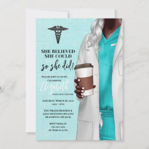 White Coat Medical School Graduation Invitation