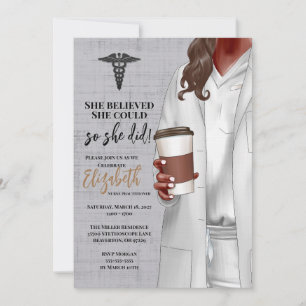 White Coat Medical School Graduation Invitation