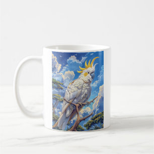 White cockatoo coffee mug