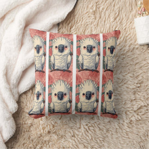 White Cockatoo print Cushion