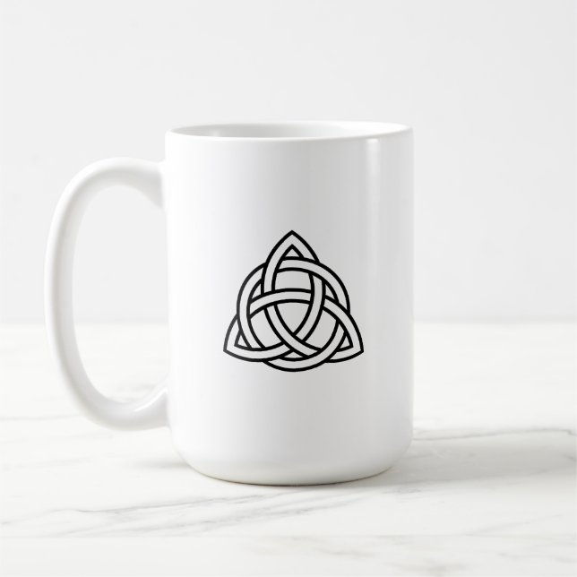 White Coffee Mug with Holy Trinity (Left)