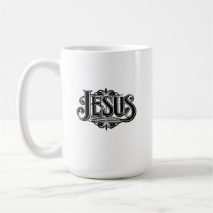 White Coffee Mug with Jesus Name