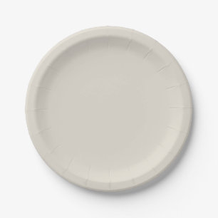 White Coffee Solid Color Paper Plate