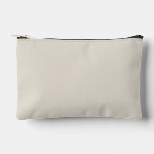White Coffee Solid Colour Accessory Pouch