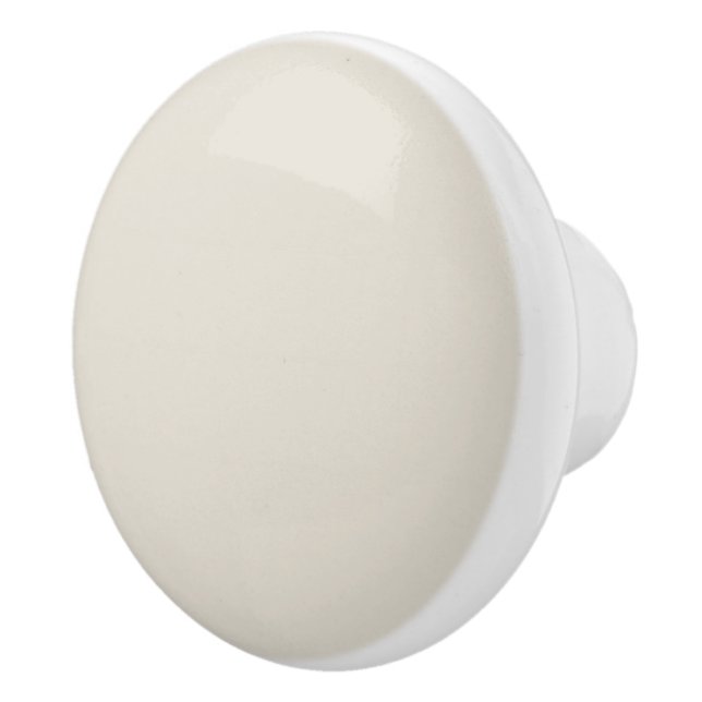 White Coffee Solid Colour Ceramic Knob (Right)