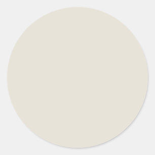 White Coffee Solid Colour Classic Round Sticker