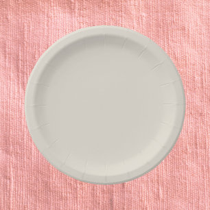 White Coffee Solid Colour Paper Plate