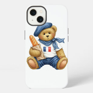 White Collection. Teddy with the French Flag by N iPhone 13 Case