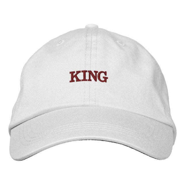 White Colour Cotton Embroidered Hats Caps (Front)