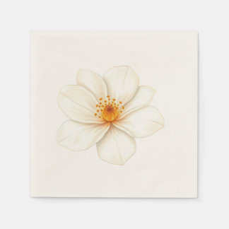 White colour flower  napkin