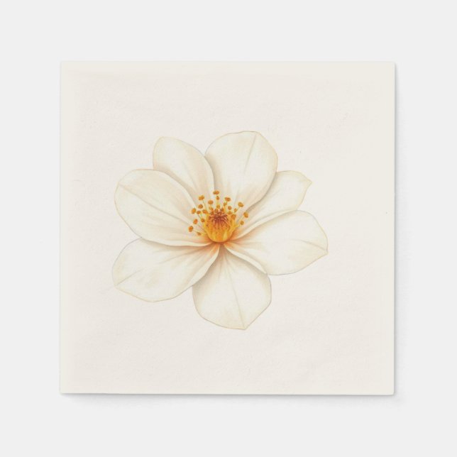 White colour flower  napkin (Front)