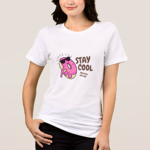 White Colour Half Sleeves T-shirt (Cute Design) Tri-Blend Shirt