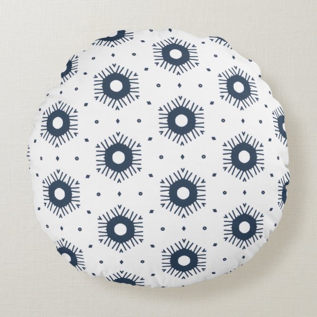 White colour  Round Pillow (Front)